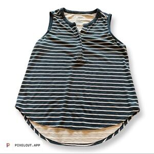 Sonoma L blue and white striped tank top